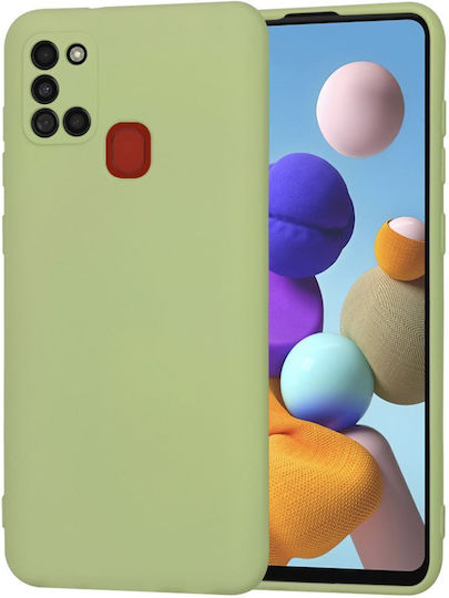 Techsuit Back Cover Silicone Green (Galaxy A21s)