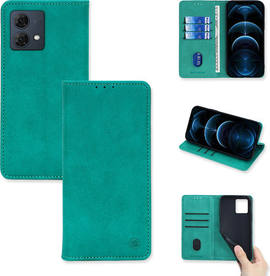 Sonique Brieftasche Synthetisches Leder / Kunststoff / Silikon Türkis (Moto G84)
