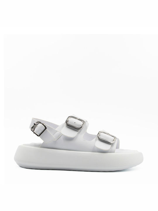 Keddo Synthetic Leather Women's Sandals White