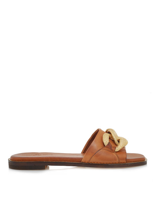 Alessandra Bruni Leather Women's Sandals Tabac Brown