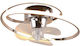 Trio Lighting Umea Closed Type (Ceiling Light) 50cm With Light Transparent / Silver
