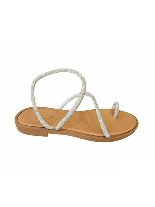 Si Bolleti Women's Flat Sandals in White Color