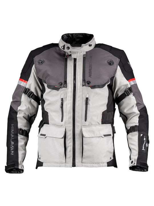 Nordcode Himalayan Oversize Bărbătesc Jachetă de Motocicletă 4 Anotimpuri Black/Light Grey