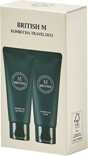British M Kombucha Shampoos Reconstruction/Nourishment & Hydration for All Hair Types 2x50ml