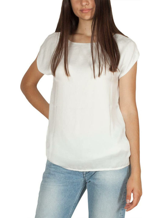 Rut & Circle Women's Blouse Short Sleeve White