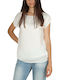 Women's Blouse Short Sleeve White