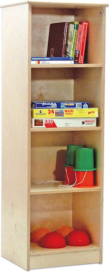 Kids Wooden Bookcase Brown
