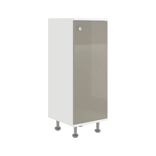 Zaria Cabinet de baie L30xA35xÎ85cm Glossy Grey/Alb