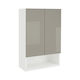 Zed Cabinet de baie L48xA22xÎ72cm Glossy Grey/Alb