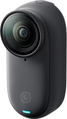 Insta360 GO 3S Standard Edition CINSAATA/GO3S14 64GB Action Kamera 4K Ultra HD 360° Aufnahme Unterwasser mit WiFi Arktisch Weiß Schwarz mit Bildschirm