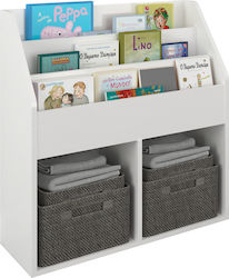 Lugo Bibliotecă pardoseală Lemn Alb 72x31x79cm