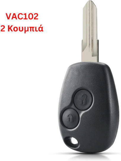 Κέλυφος Κλειδιού Αυτοκινήτου με Λάμα με 2 Κουμπιά για Dacia / Nissan / Renault