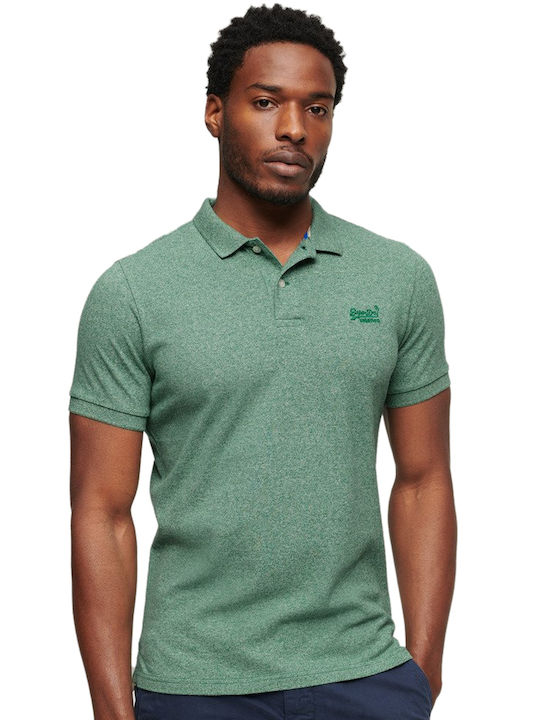 Superdry Men's Blouse Polo Bright Green Grit