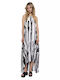 Summer Midi Dress Black and White