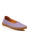 Leather Ballerinas Purple