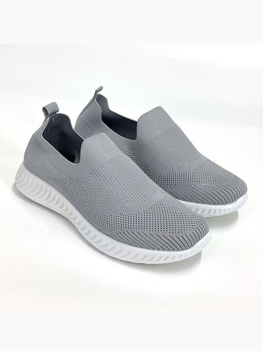 Ustyle Men's Canvas Slip-Ons Gray