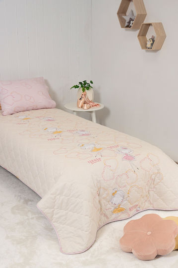Naf Naf Fairies 353 Cream Pink Quilt Cover Set 100% Cotton