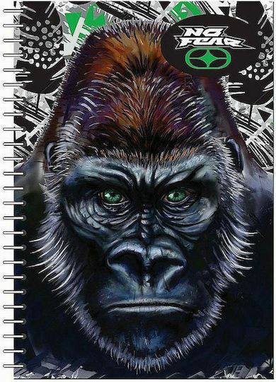 No Fear Спирал Тетрадка На райета B5 70 Листа 2 Теми Gorilla 1бр