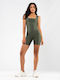 Women's Sleeveless One-piece Shorts Khaki
