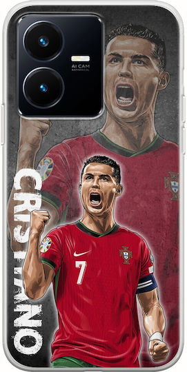 Euro 2024 Cristiano Ronaldo Vivo Y22s Husă Flexibilă TPU Transparentă din Silicon
