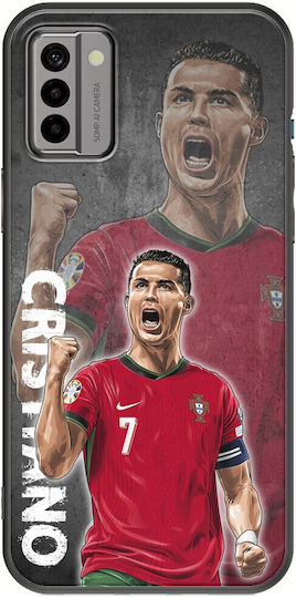 Euro 2024 Cristiano Ronaldo Nokia G22 Negru TPU Husă Neagră din Silicon