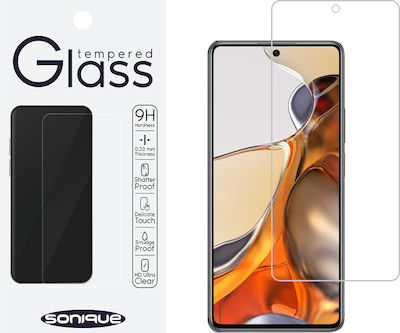 Sonique Hardy Glass Premium Series HD 9H 2.5D Vollkleber Vollflächig gehärtetes Glas (Xiaomi 11T / 11T Pro)