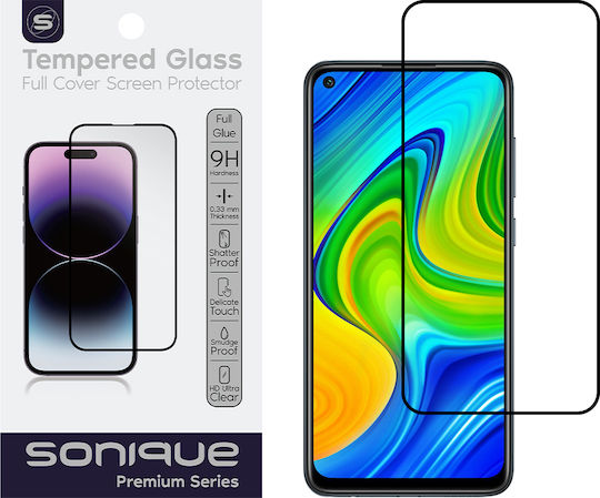 Hardy Glass Sonique Premium Series Hd Full Cover 9h Xiaomi Redmi Note 9 Μαύρο