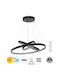 GloboStar Diamond Trio Pendant Light LED with Warm to Cool White Light Black