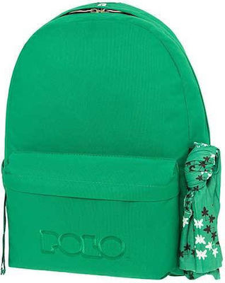Polo Original Scarf Σχολική Τσάντα Πλάτης Γυμνασίου - Λυκείου σε Πράσινο χρώμα 2024
