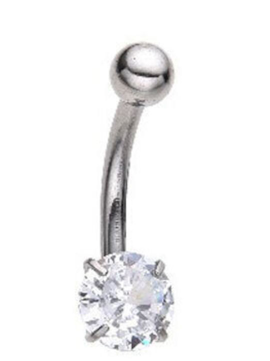 Touch Belly Button Piercing Made of Steel Silver