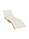vidaXL Sunbed Cushion with Backrest Cream 60x200cm