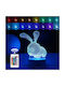 Dekorative Lampe 3D-Illusion Mehrfarbig