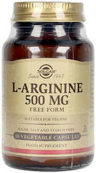 Solgar L-Arginine 500mg 50 Herbal Capsules