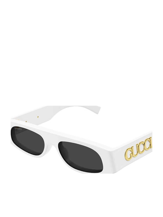 Gucci Women's Sunglasses with White Plastic Fra...