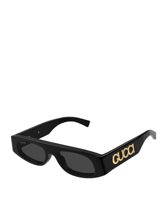 Gucci Unisex Sunglasses with Black Horn-Rimmed ...