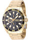 Invicta Pro Diver Men's Watch Chronograph Battery with Gold Metal Bracelet