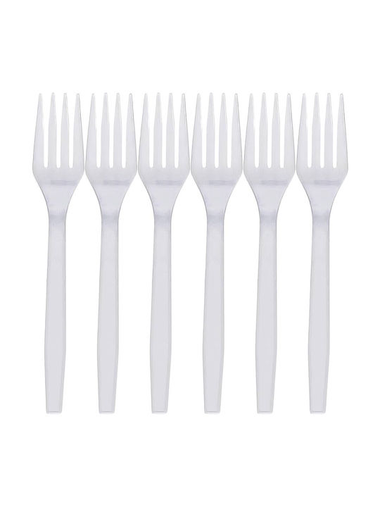 Set of Forks Table White 50pcs