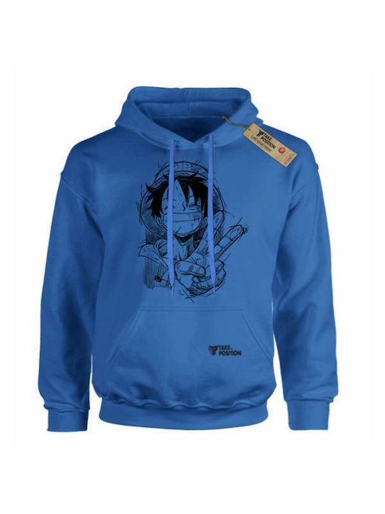 Takeposition Fleece Kinder Sweatshirt mit Kapuze Blue Royal One Piece