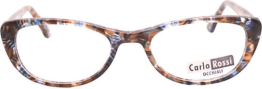 Carlo Rossi Damen Acetat Brillengestell Braun PL.17263-C10