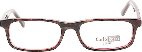Carlo Rossi Damen Acetat Brillengestell Braun PL.17230-C10