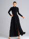 Figl Maxi Dress Turtleneck Black