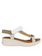 Women's Leather Platform Shoes Beige