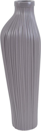 Ankor Διακοσμητικό Βάζο Κεραμικό Γκρι Φ17.5xΥ57.5cm