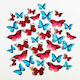 Edible Butterflies Red Pink Blue 35 Pieces