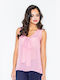 Figl Women's Blouse Sleeveless Pink