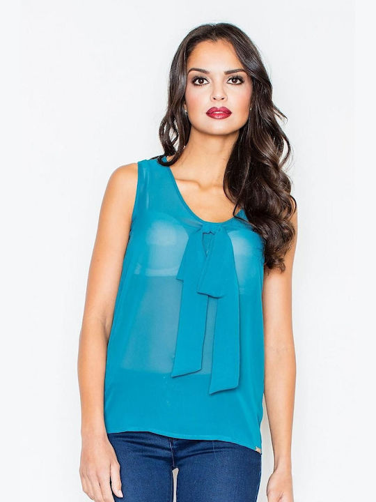 Figl Women's Blouse Sleeveless Green