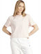 Brand Love Γυναικείο Oversized T-shirt Ροζ