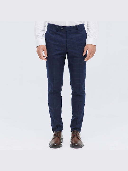 Aristoteli Bitsiani Men's Trousers in Slim Fit Blue