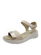 Damenplattformen Beige