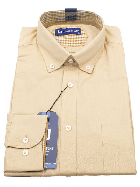Langärmlig Hemd Beige